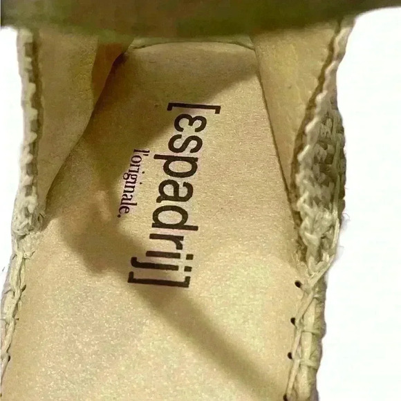 Espadrij l'originale Women Suede Green Jute Heels Ankle Strap Platform Sz 40/ 10 - Picture 12 of 16